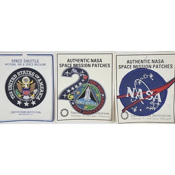 Art | Lot Of 3 Space Mission Patches 2th Anniversary Shuttle Nasa ...